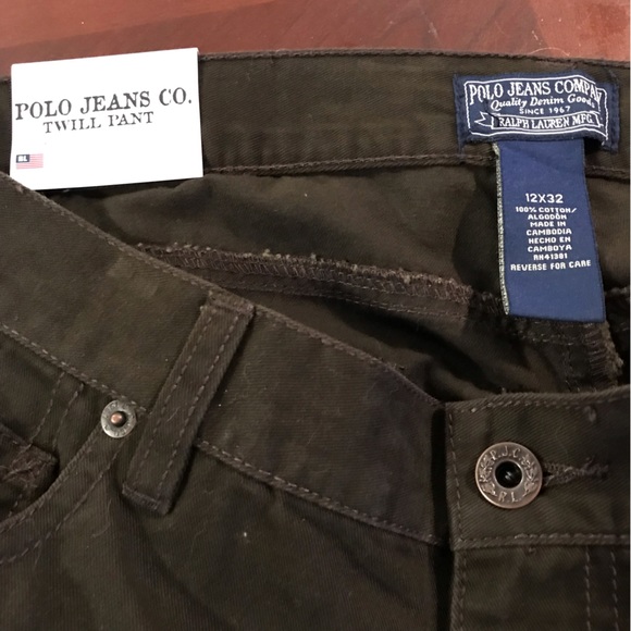 Brown Polo Jeans twill pants size 12 - Picture 7 of 9